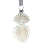 Scared Heart Small, Ivory Ornament