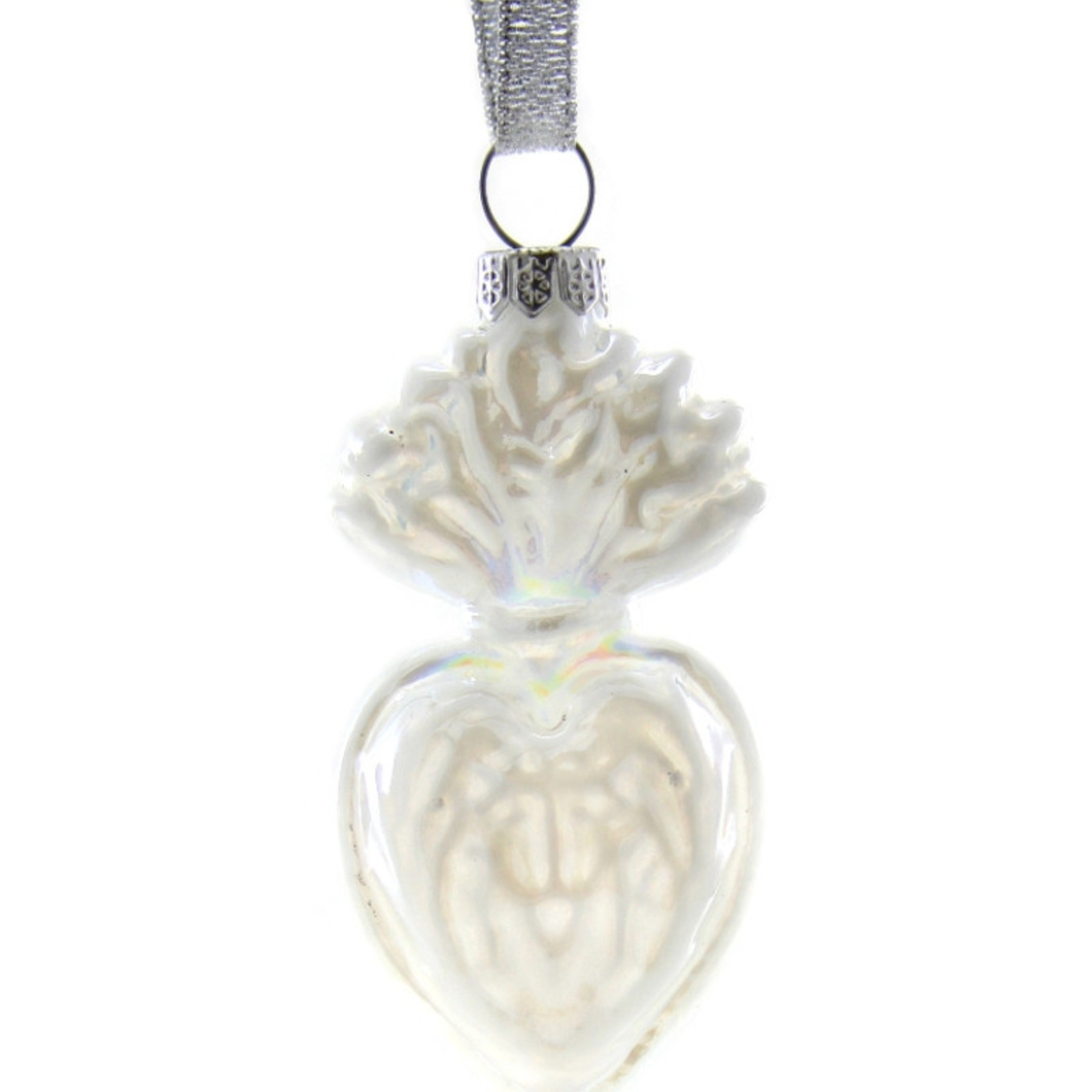 Scared Heart Small, Ivory Ornament