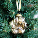 Tiger Paw Glass Ornament