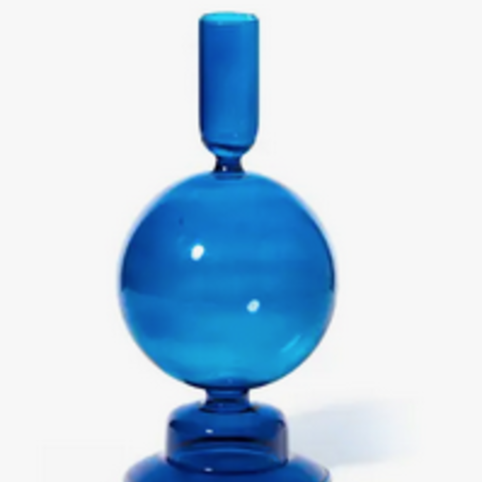 Colored Glass, Tapered Candle Holder