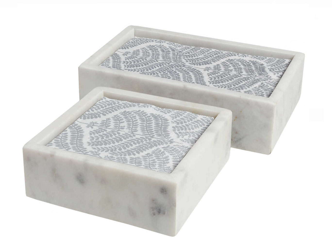 White Marble Napkin Holder Jade