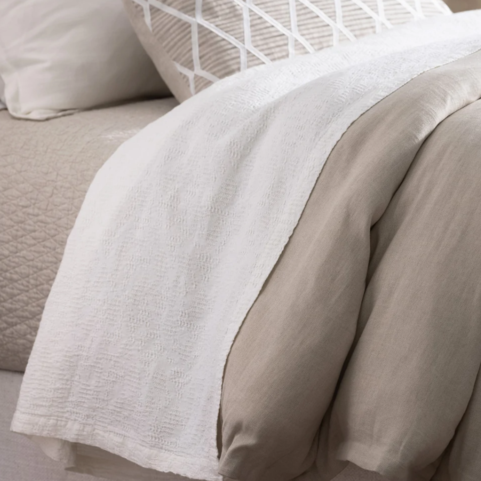 RIVER BLANKET COTTON/LINEN JACQUARD