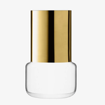 Aurum Vase H6.75in, Clear and Gold