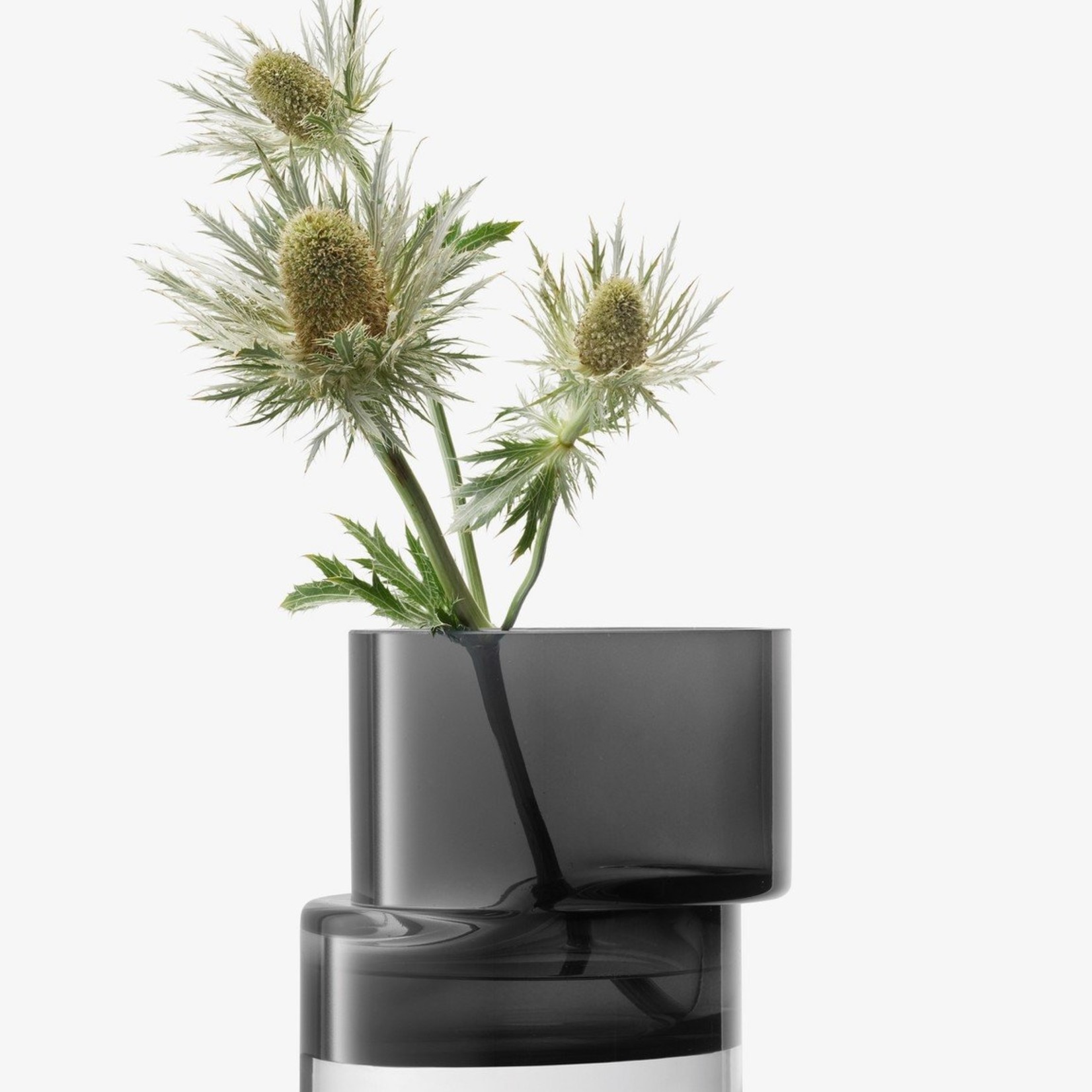 Tier Lantern/Vase H5.25in, Slate Grey