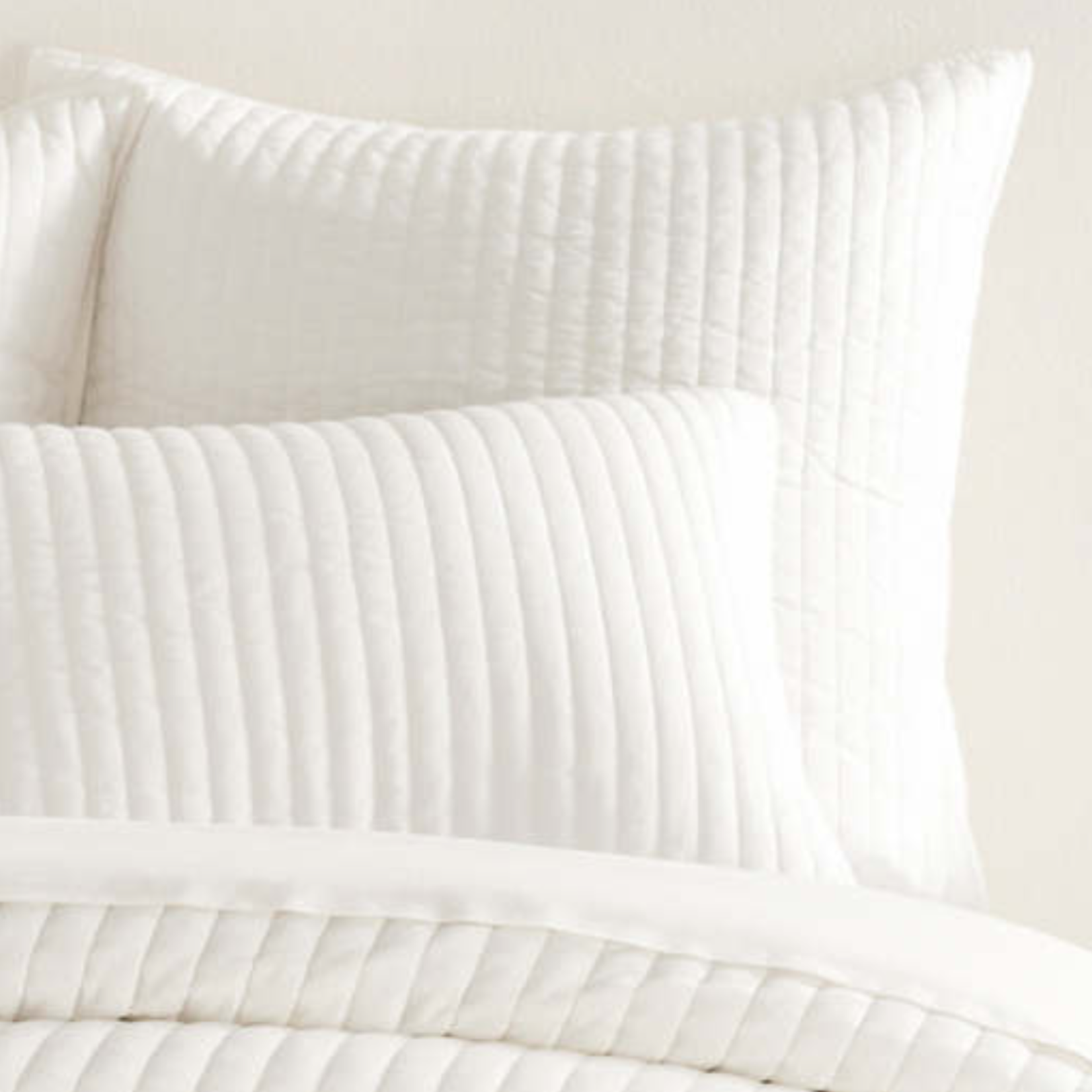 Comfy Cotton Quilted Sham Dove White Euro