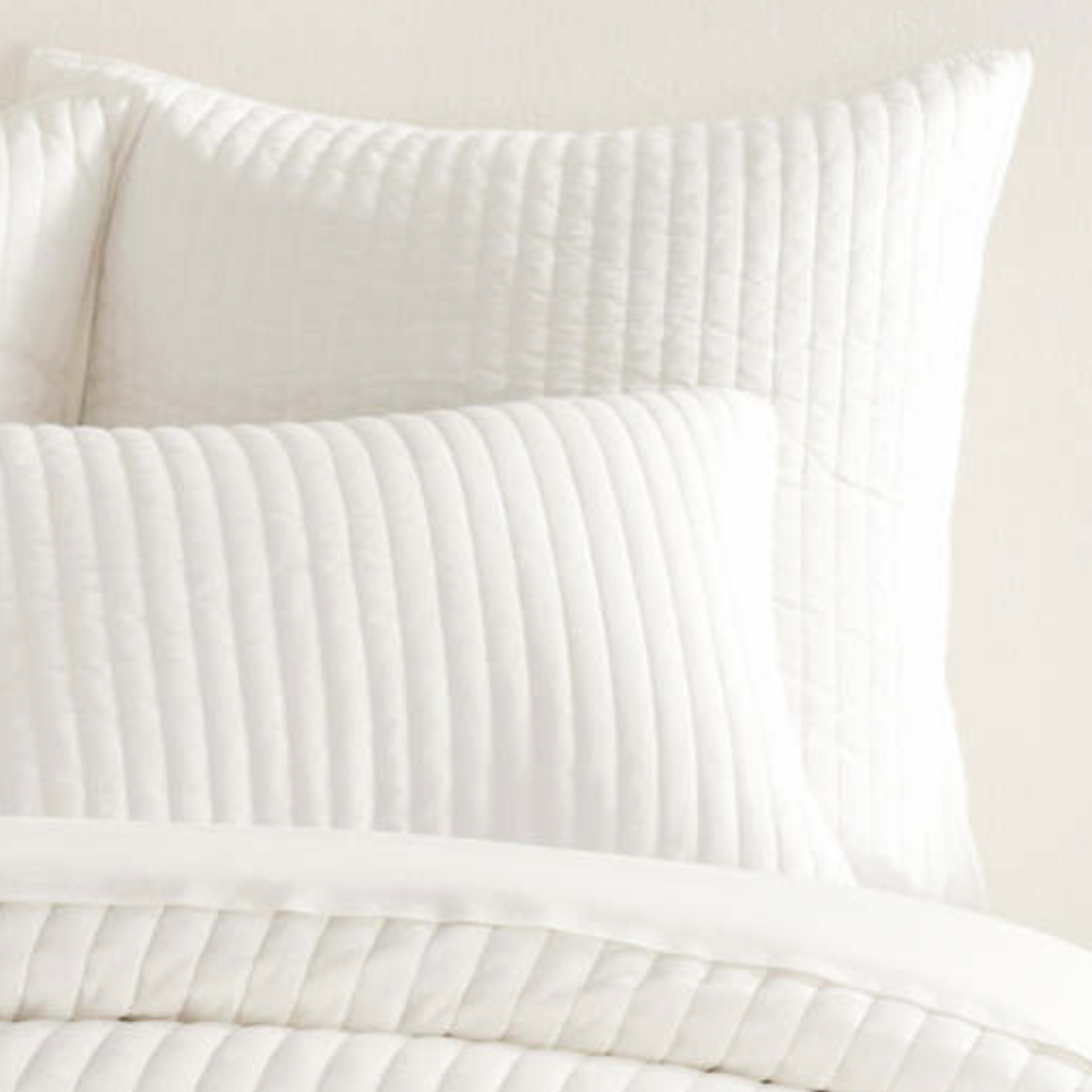 Annie Selke/Pine Cone Hill Comfy Cotton Quilted Sham Dove White King