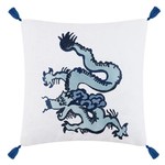 Dragon Rose Emb w/ Tassel Pillow
