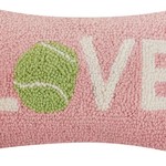 Needlepoint, Tennis Love Hook Pillow