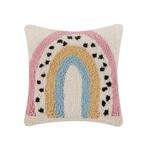 Needlepoint, Pastel Rainbow Hook Pillow