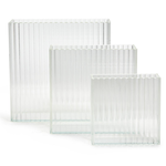 Ribbed Windows Square Vase