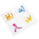 Linen Coasters       Set of 4,