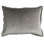 Aria Quilted Luxe Euro Pillow Matte Velvet 27x36