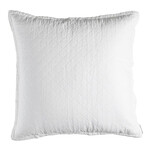 EMILY EURO PILLOW, LINEN, 26X26, WHITE