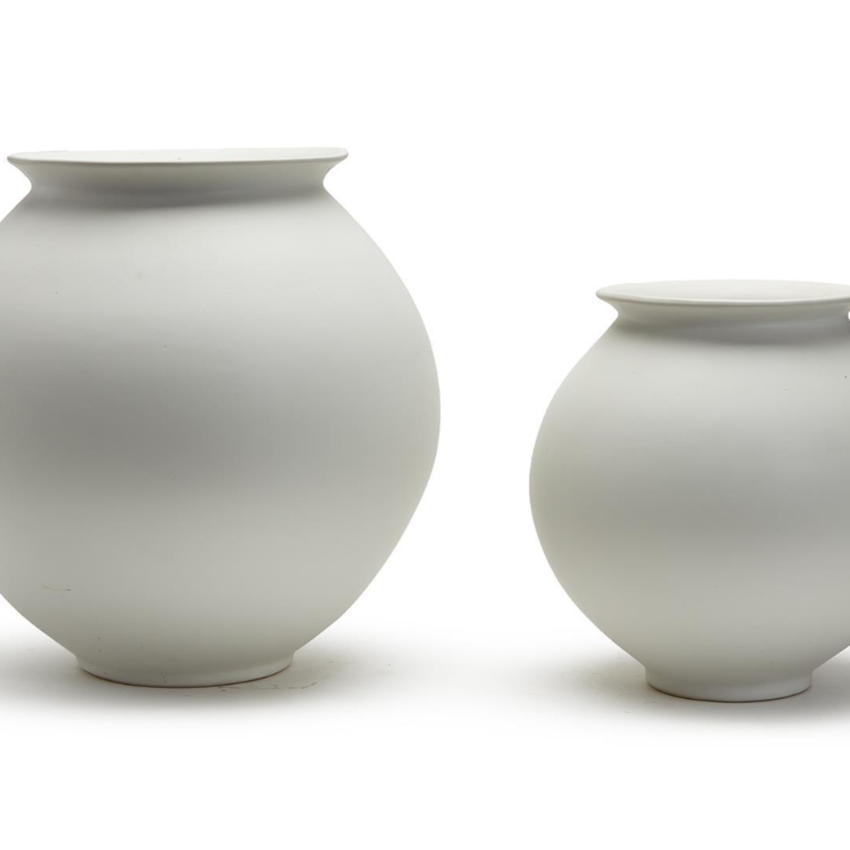 White Round Vase
