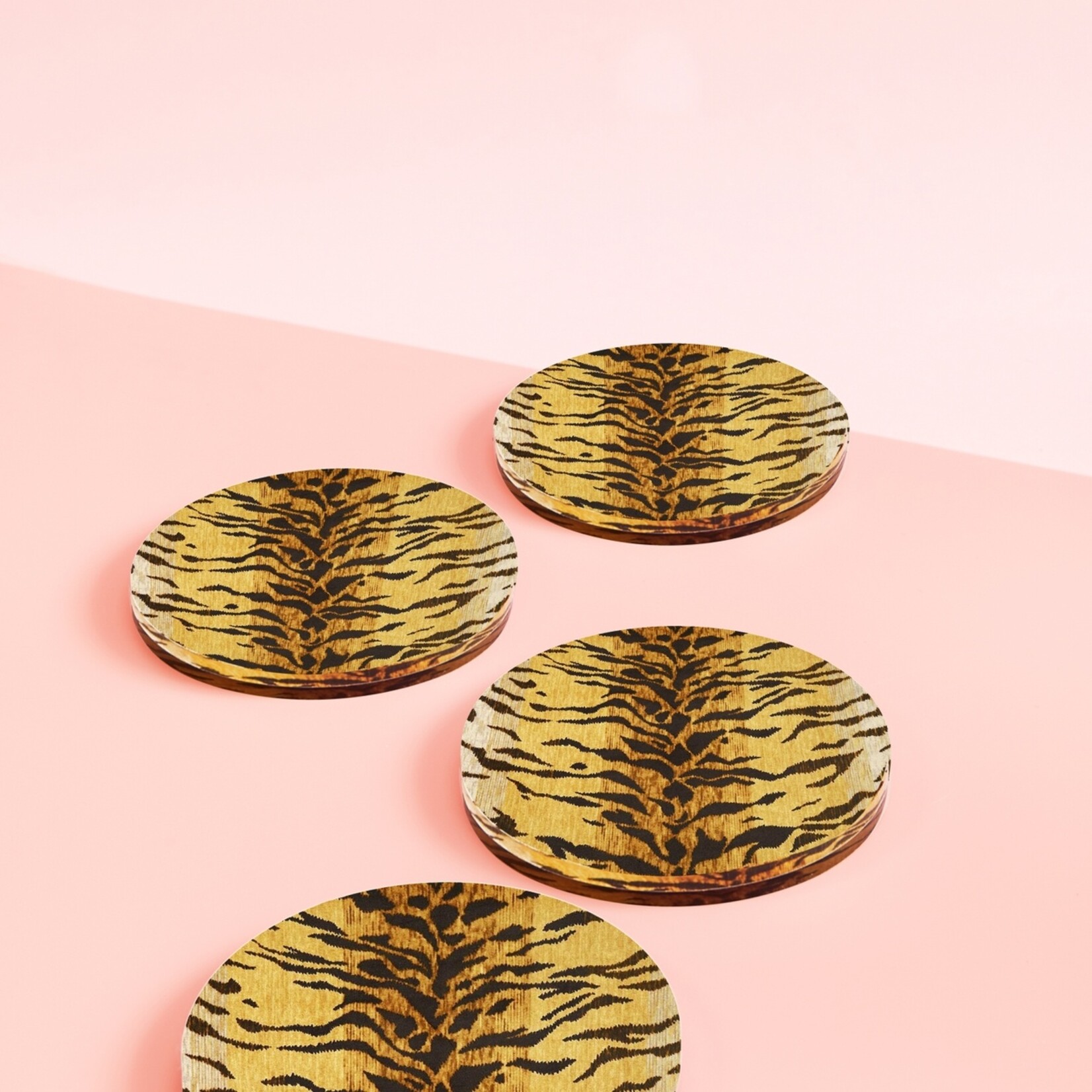 SET/4 Bengal Print Coaster