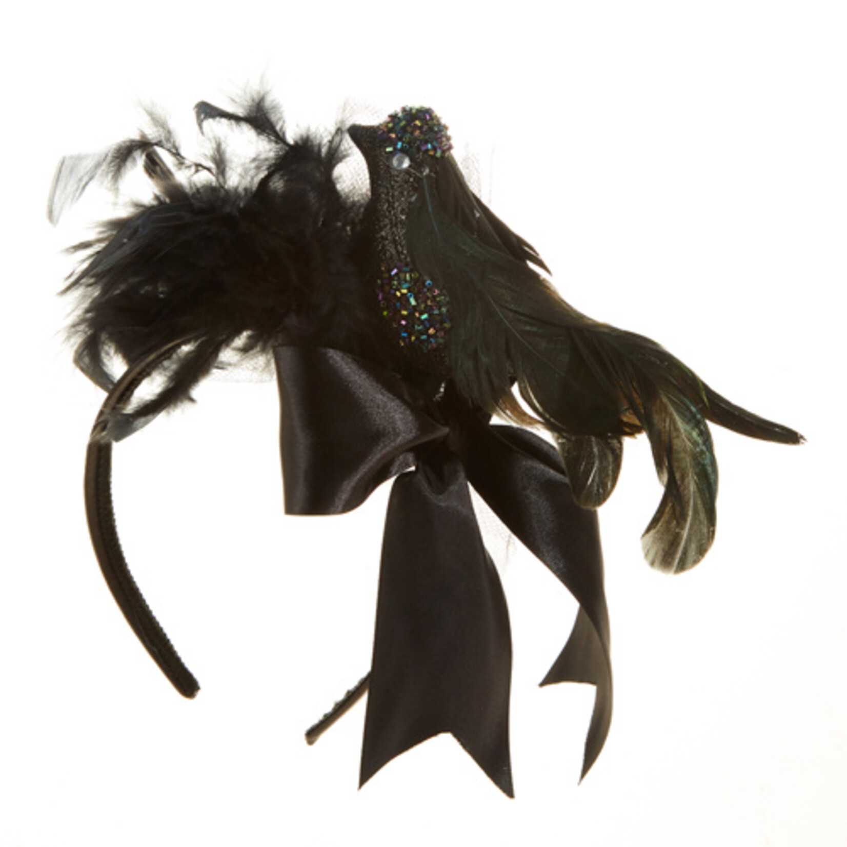 10" Crow Fascinator Headband