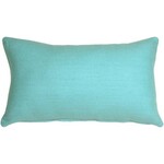 12" x 19" Turquoise Tuscany Linen Throw Pillow  With Feather/Down Insert