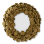 Brown Pinecone Wreath, 30"