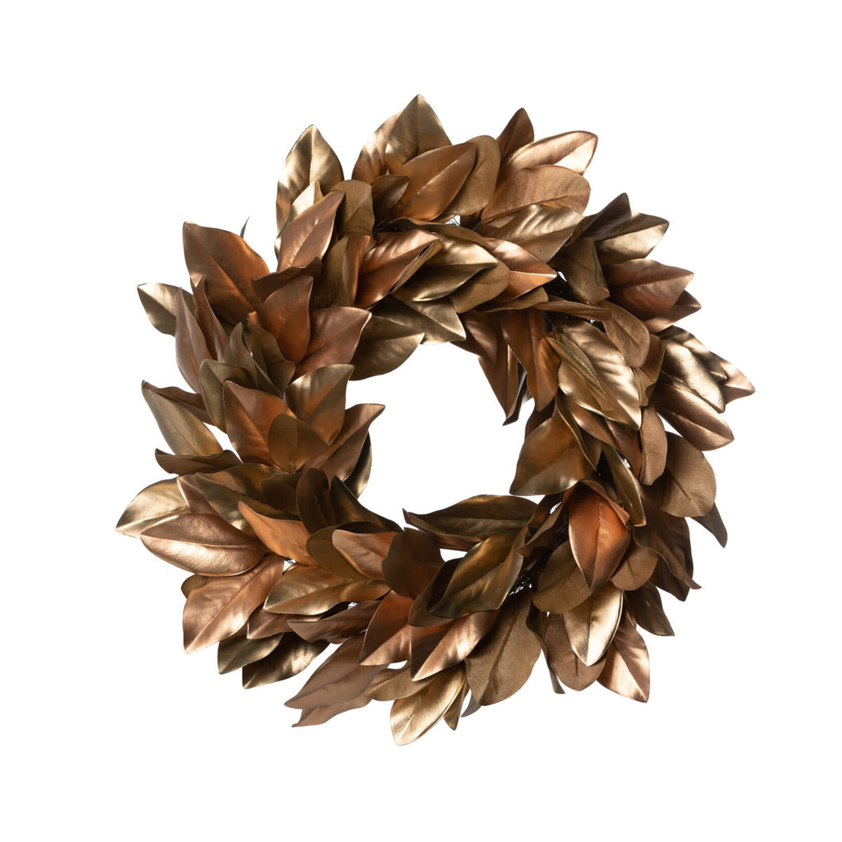 Gilded Magnolia Leaf Wreath