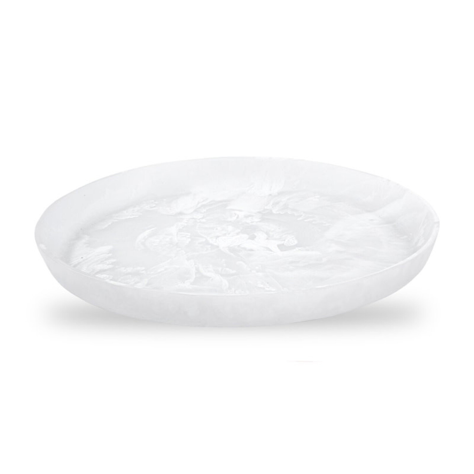 Round Bowl Large, White Swirl