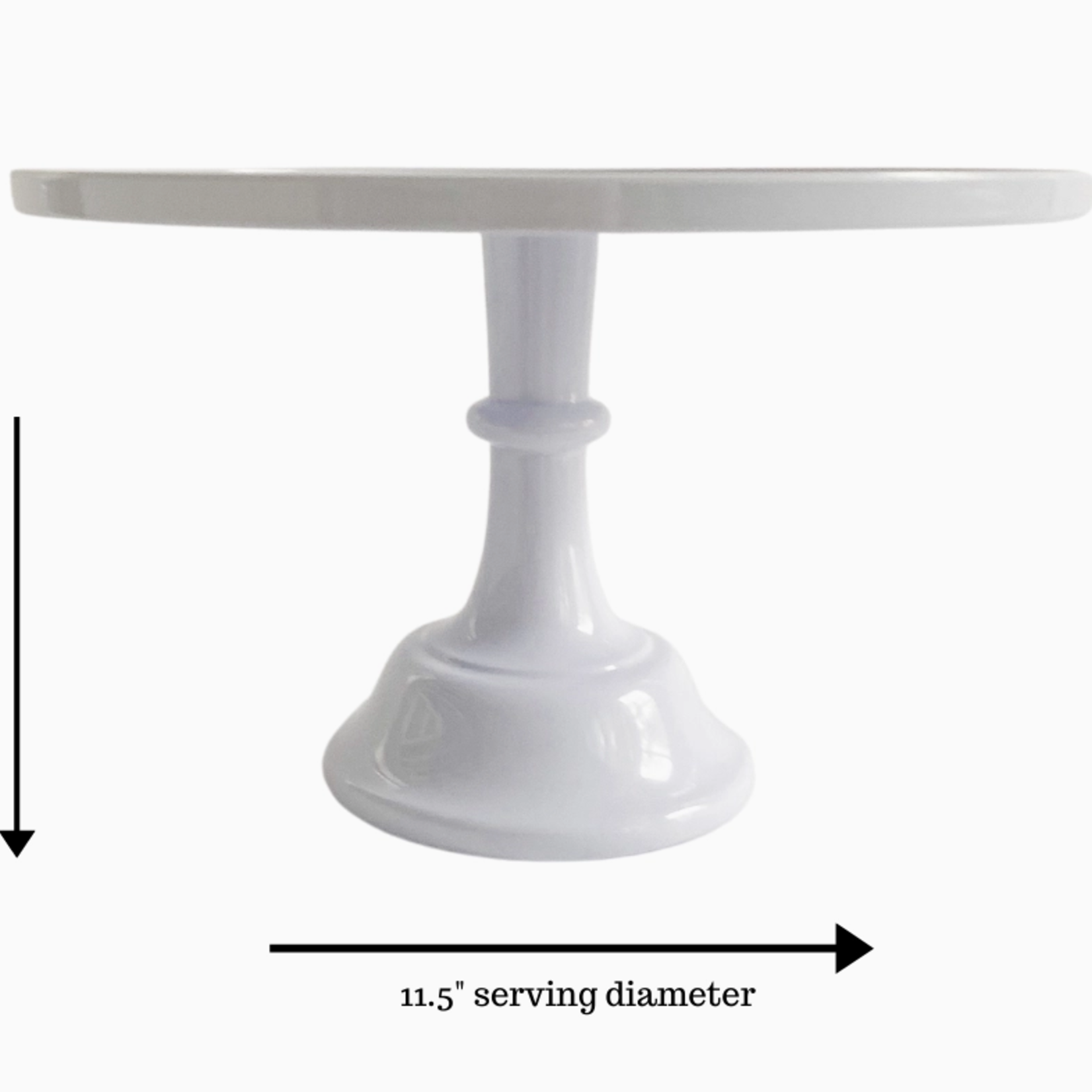 Faire/Sprinkles and Confetti Party Supplies White Melamine Pedestal Cake Stand