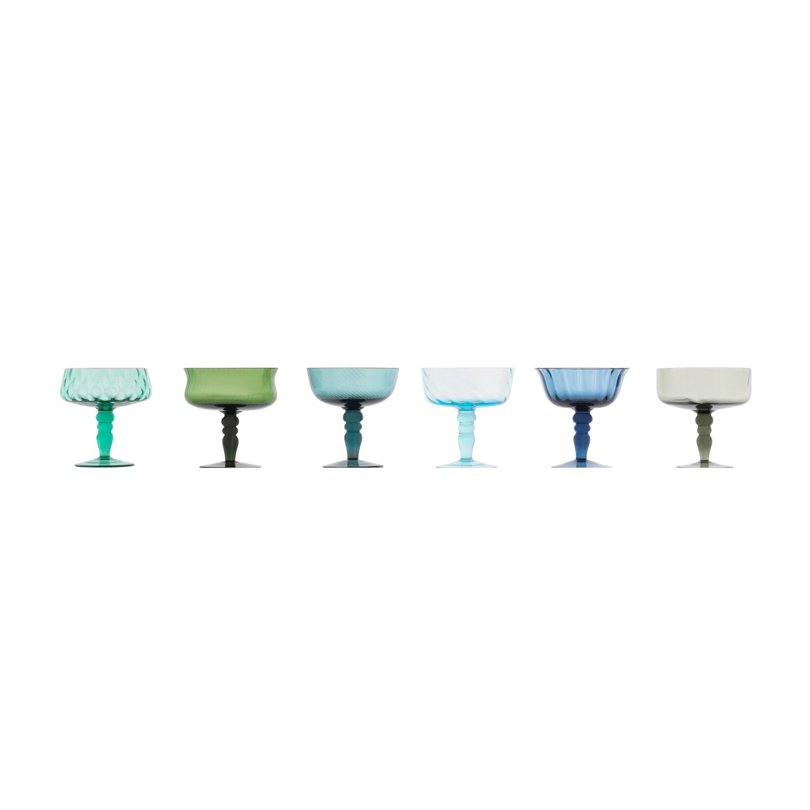 BITOSSI HOME Set of 6 Small Coupes w/ Texture