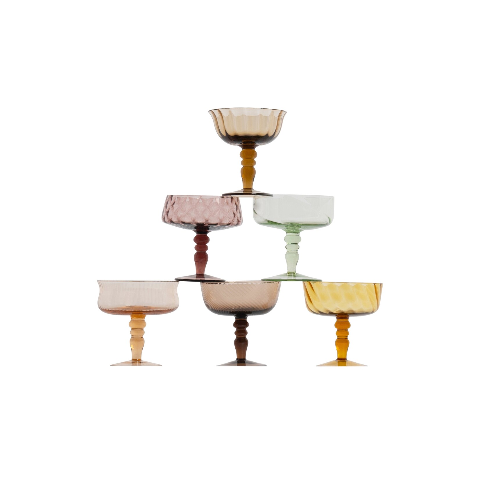 BITOSSI HOME SET 6 Small Coupes w/ Texture