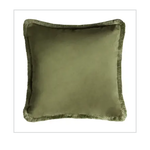 Faire/ Lo Decor Velvet Pillow w/ Fringe, 20"