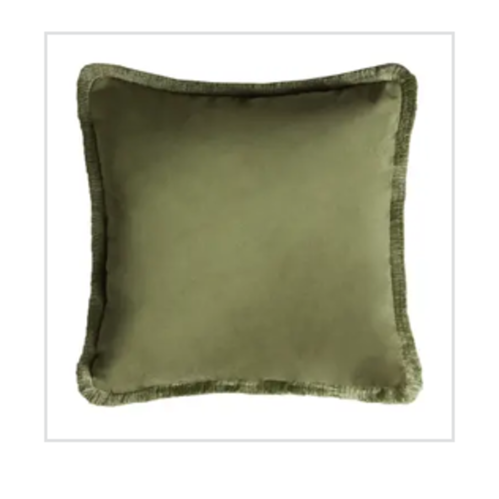 Faire/ Lo Decor Velvet Pillow w/ Fringe, 20"