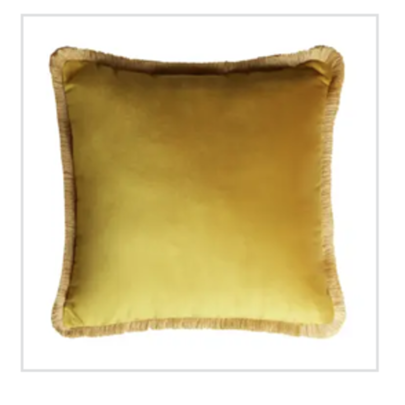 Faire/ Lo Decor Velvet Pillow w/ Fringe, 20"