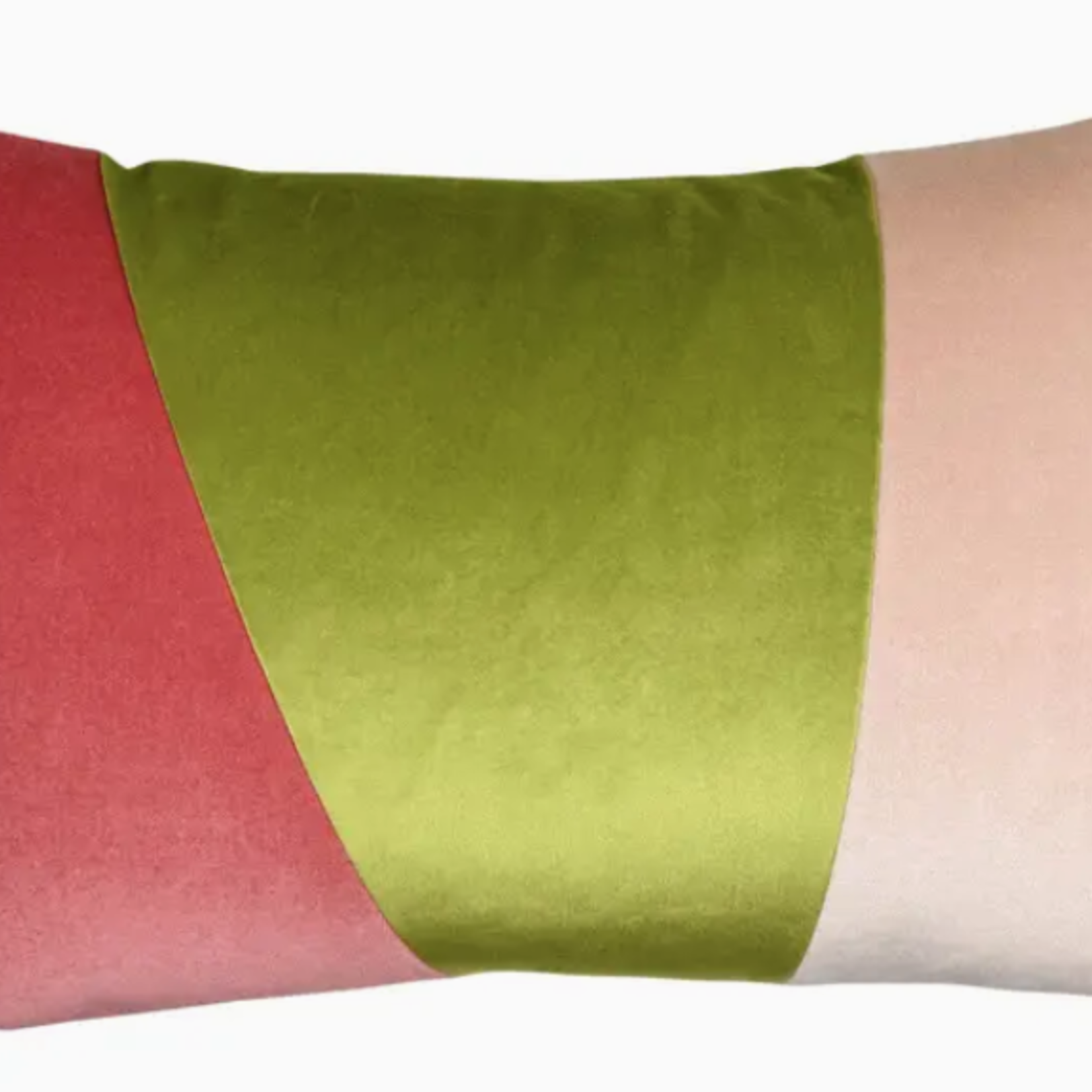 Tatum Pillow - Rosewater/Wasabi/Coral 16" x 24"