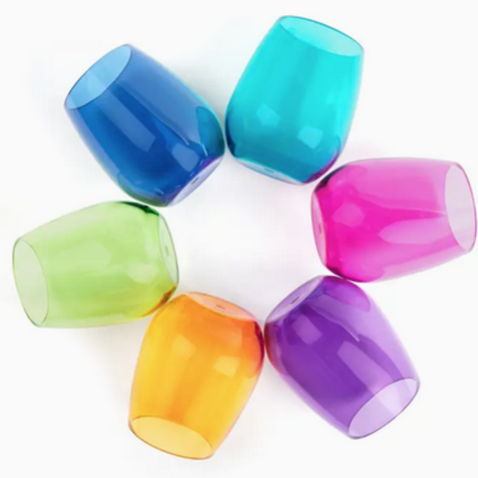 Pop Design Set/6 Acrylic Stemless Wine Glasses Jewel