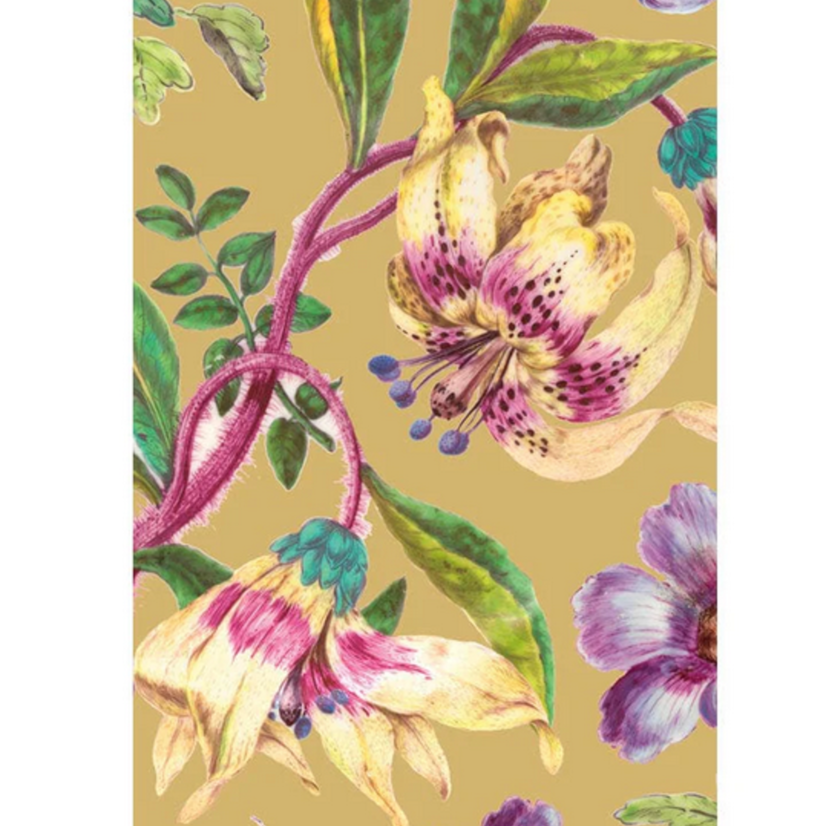 Guest Towel Porcelain Blooms Gold