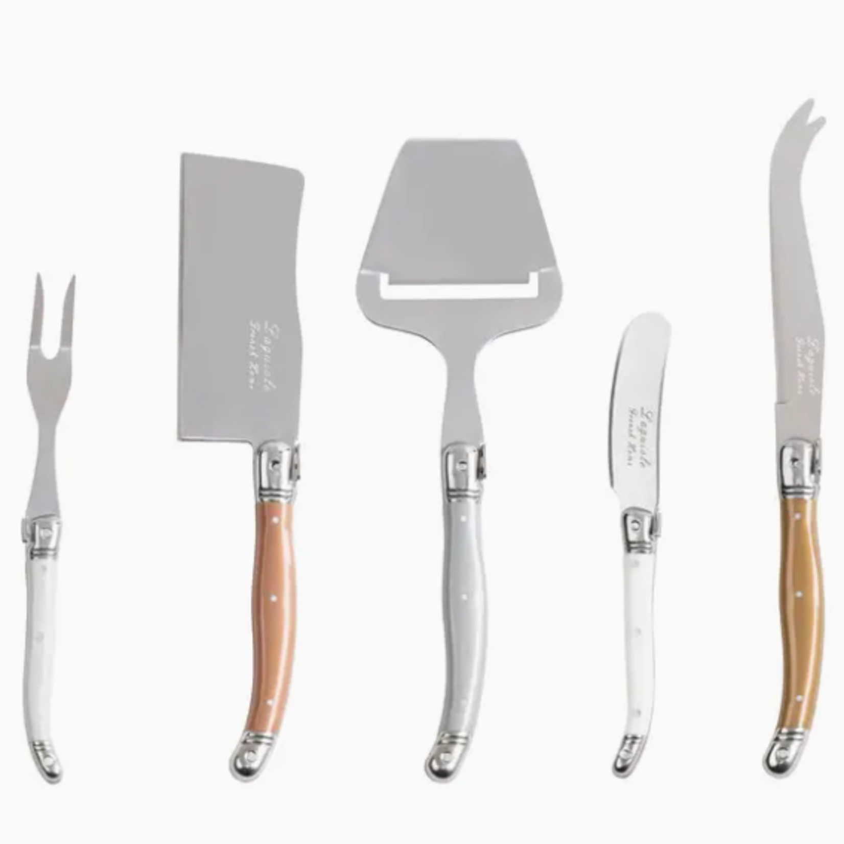 French Home 5 Piece Cheese Knife Fork + Slicer Set
