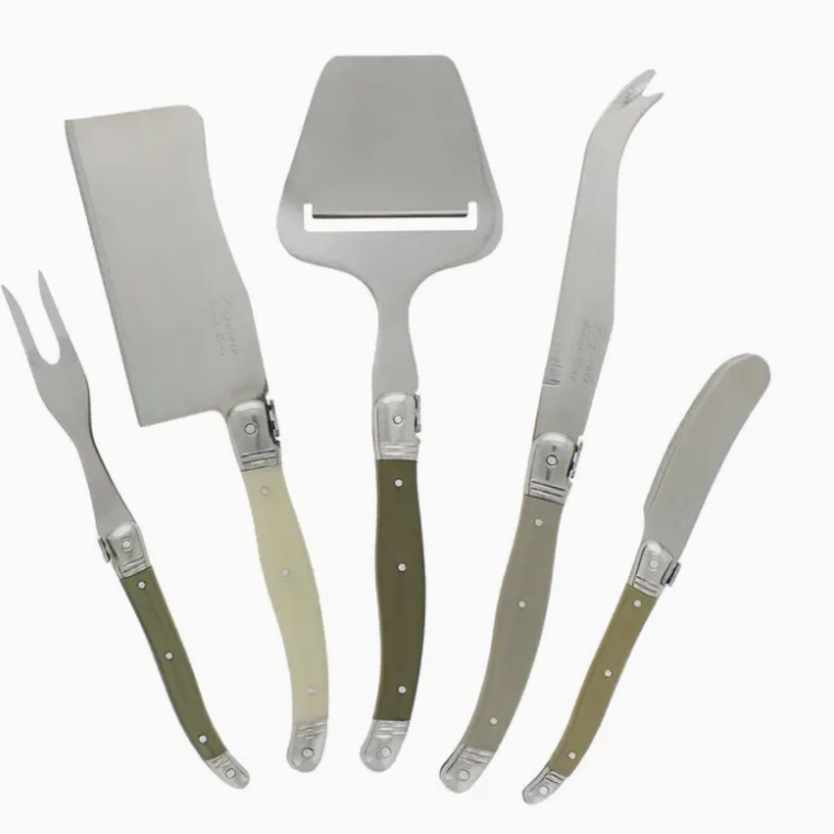 French Home 5 Piece Cheese Knife Fork + Slicer Set