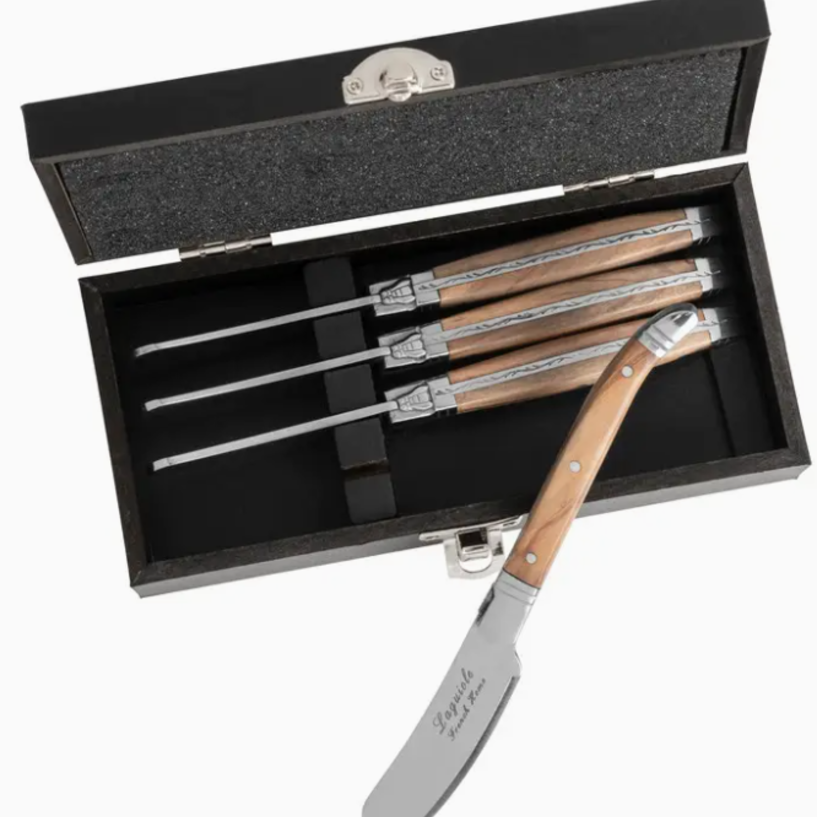 French Home Set of 4 Olive Wood Spreaders