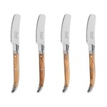 French Home Set of 4 Olive Wood Spreaders