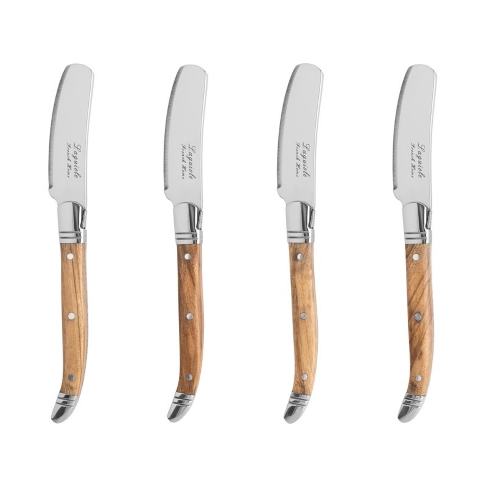 French Home Set of 4 Olive Wood Spreaders