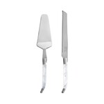French Home Cake + Pie Server Set Pearl White