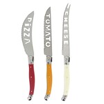 French Home 3 Piece Pizza + Cheese Knife Set