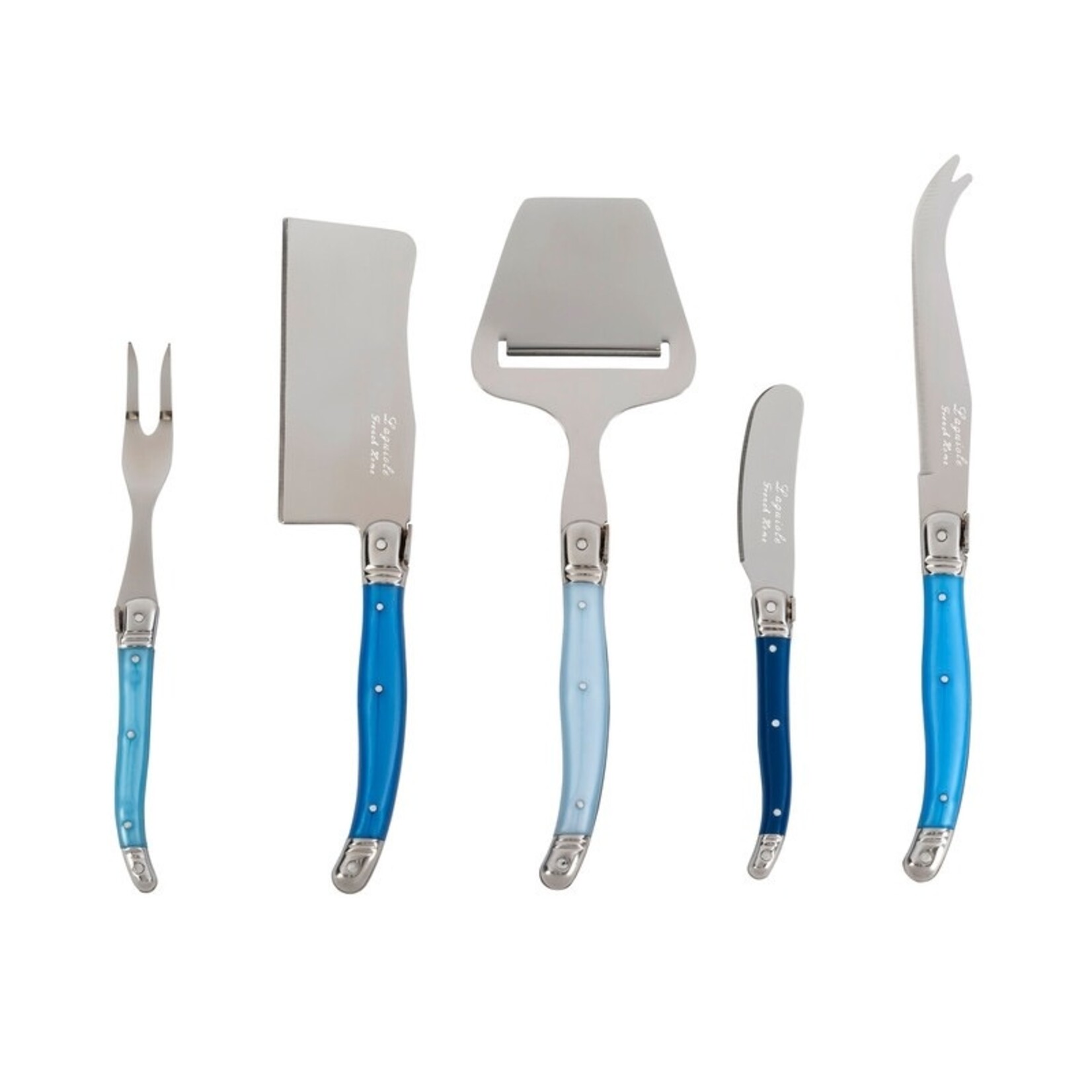 French Home 5 Piece Cheese Knife Fork + Slicer Set