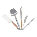 French Home 5 Piece Cheese Knife Fork + Slicer Set