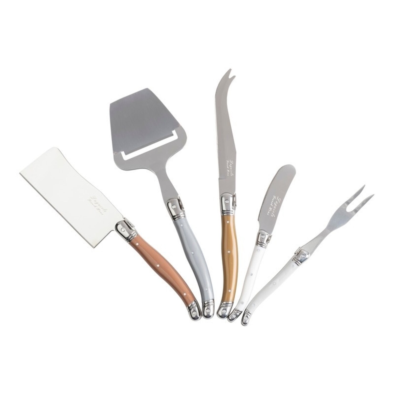 French Home 5 Piece Cheese Knife Fork + Slicer Set