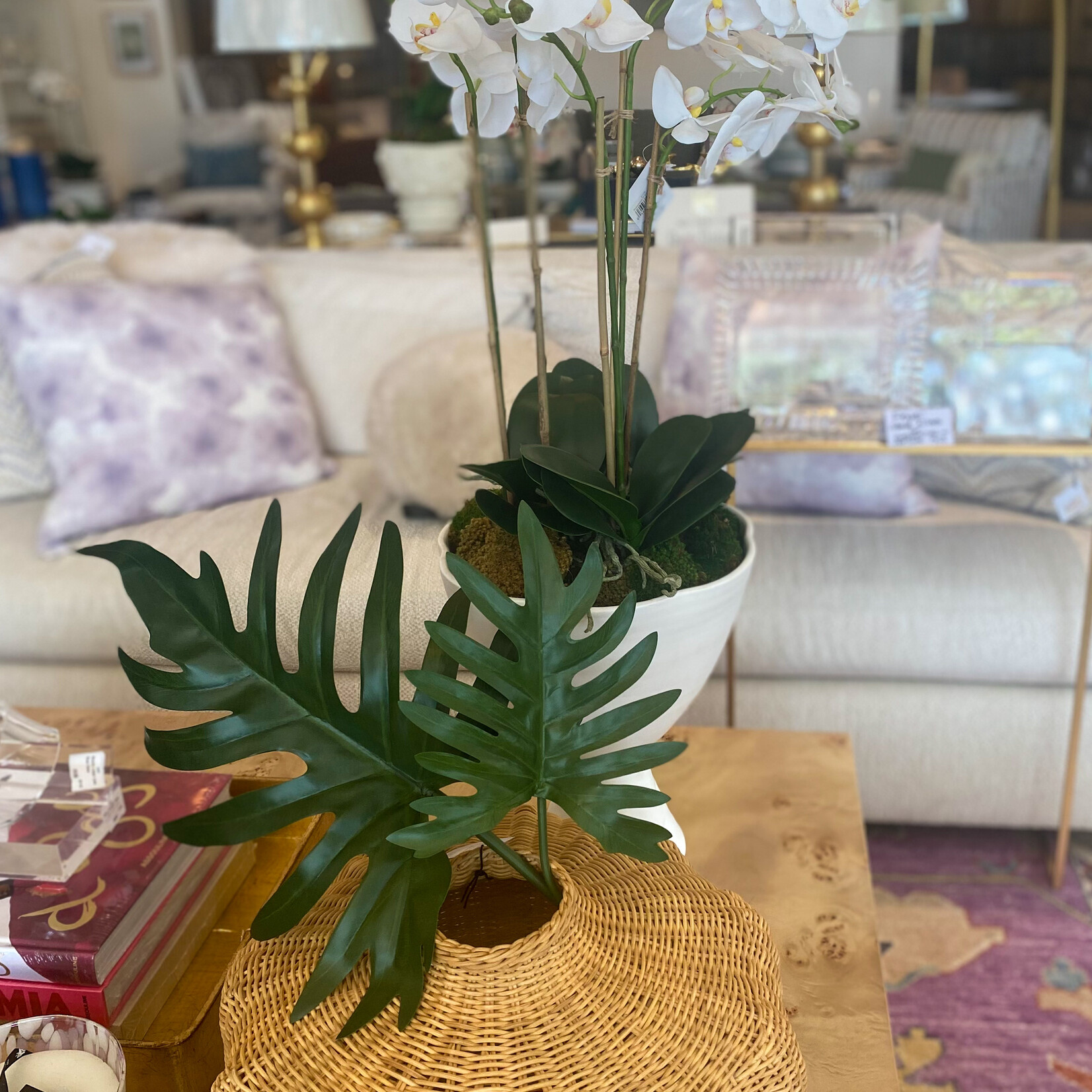 Phalaenopsis Orchid Bowl Drop-in 25"