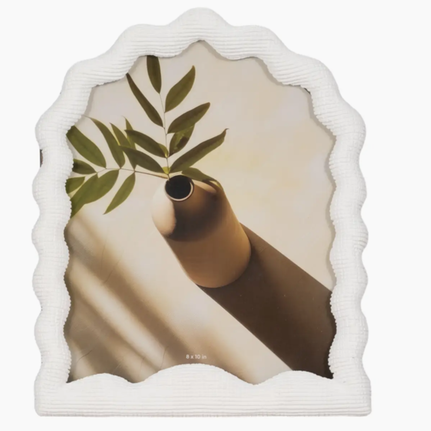 White Resin Wavy Arch Photo Frame, 8 x 10