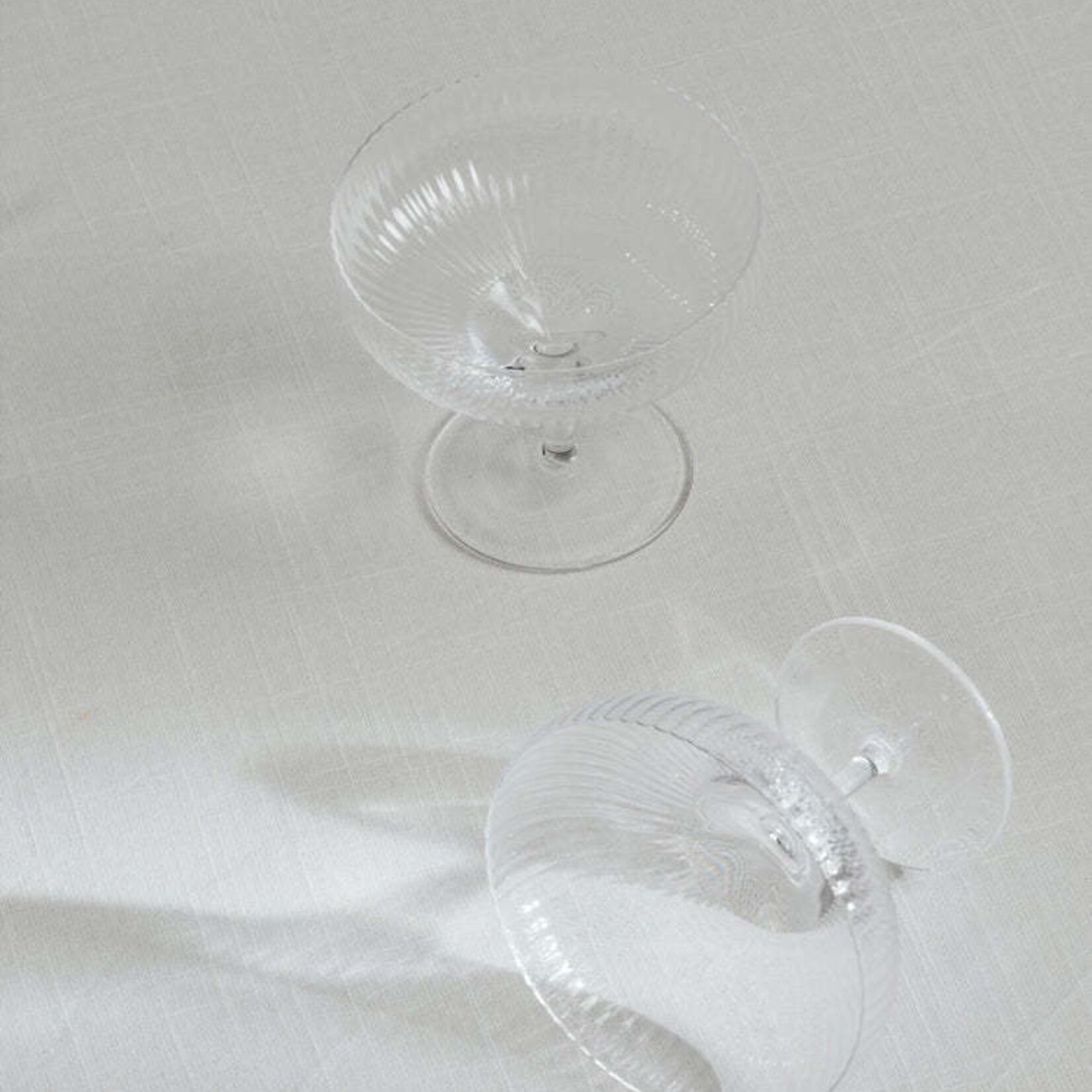 Serax Champagne Couppe - Transparent Ribbed Glass