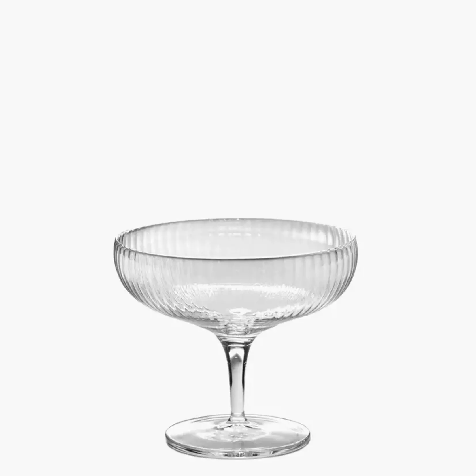 Serax Champagne Couppe - Transparent Ribbed Glass