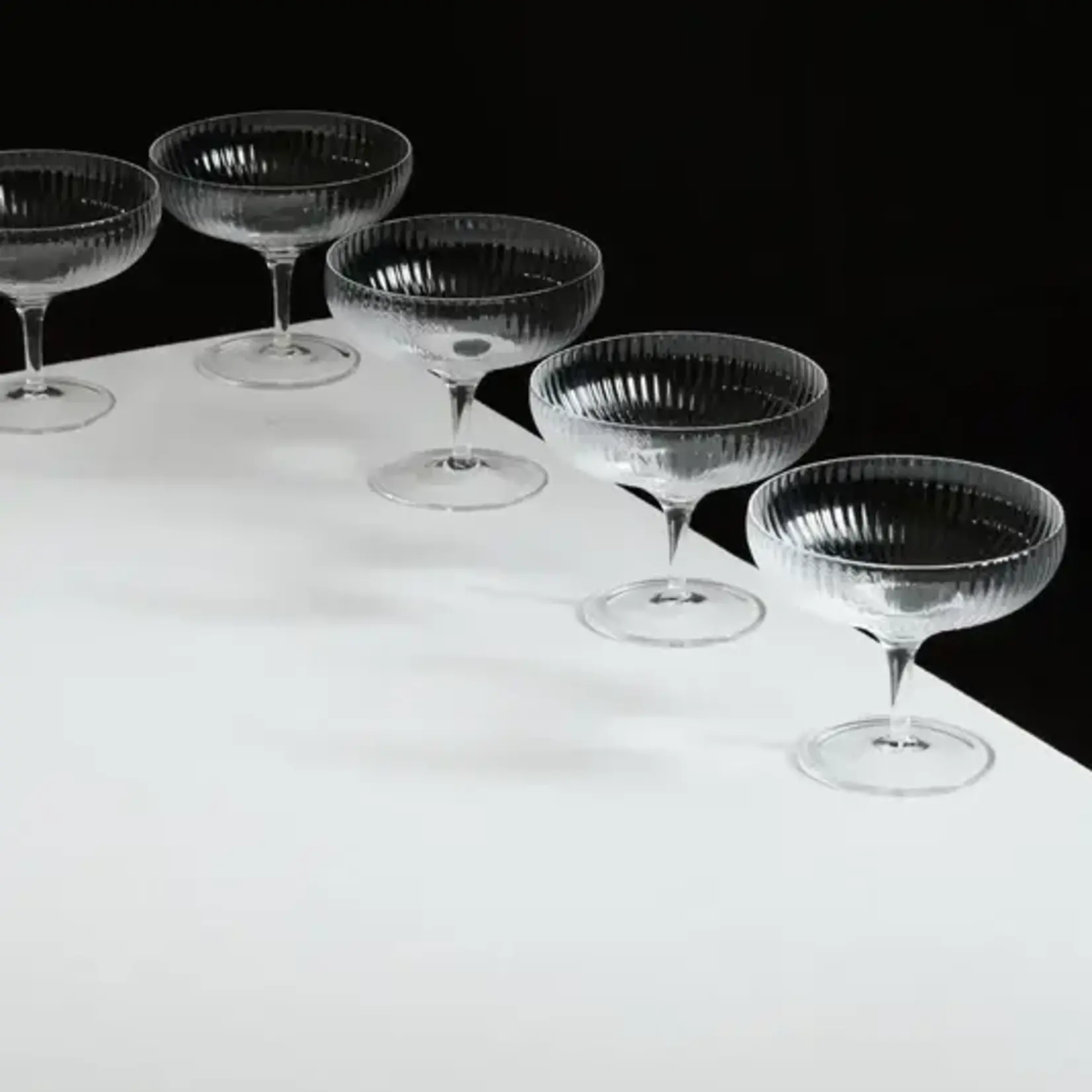 Serax Champagne Couppe - Transparent Ribbed Glass
