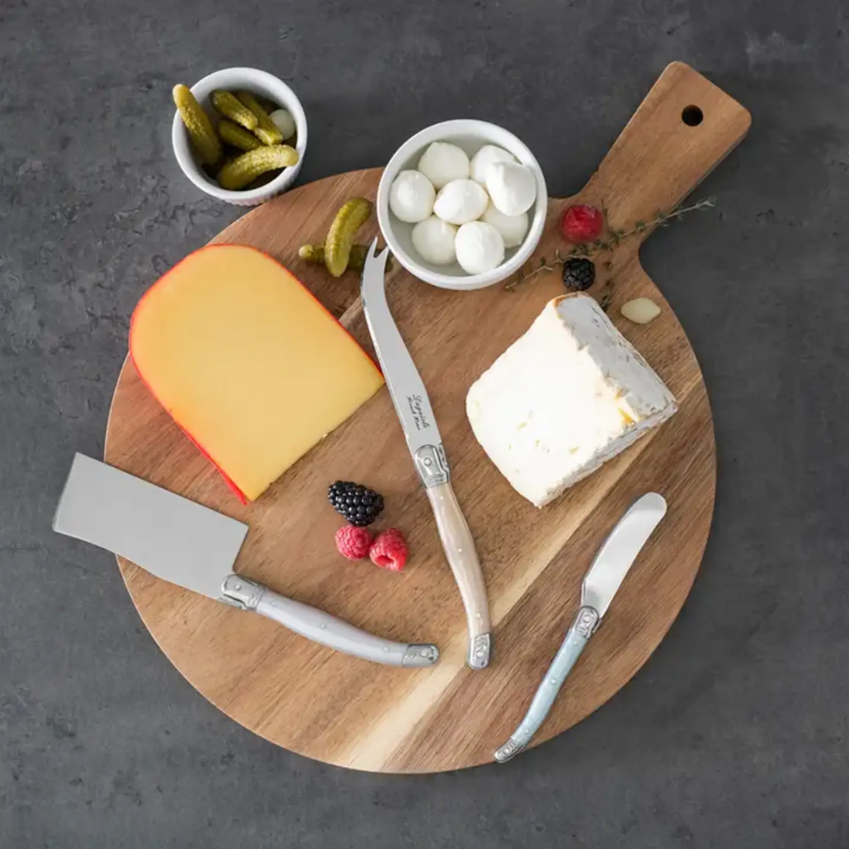 French Home Laguiole 3 Piece Cheese Knife Set MOP