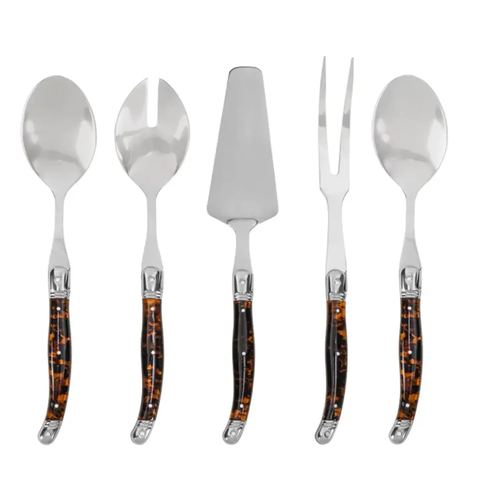 French Home 5-Piece Laguiole Tortoise Shell Hostess Set